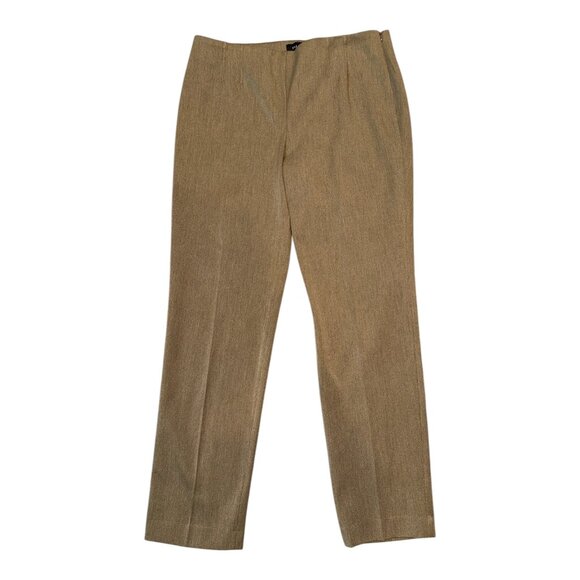 Talbots Size 12 Brown Tan Bi-Stretch Straight Leg Trousers Pants - Picture 2 of 8